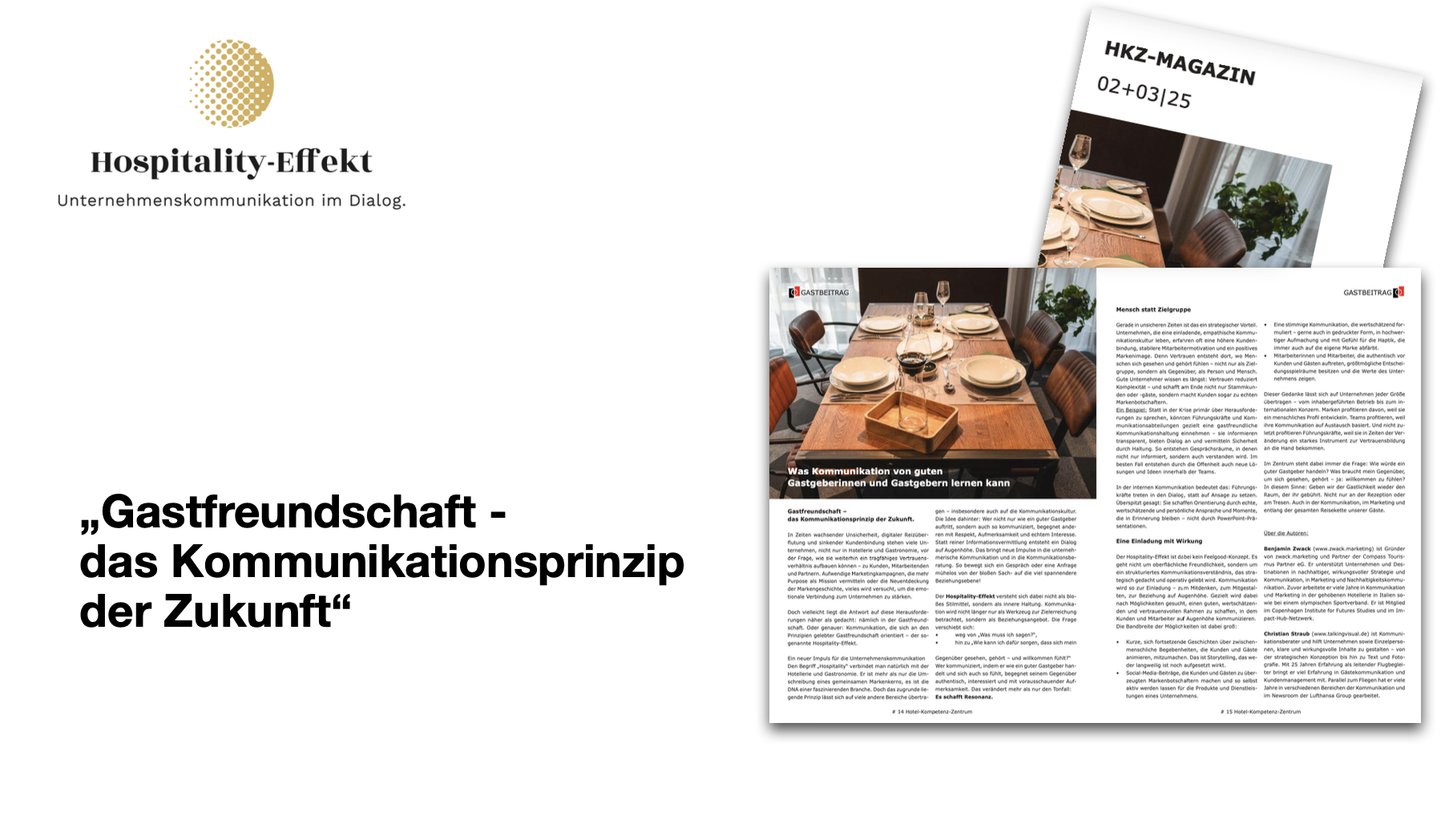 Der Hospitality-Effekt im Magazin des Hotelkompetenzzentrums