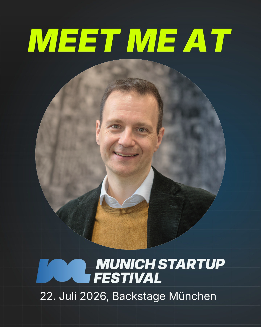 Benjamin Zwack beim Munich Startup Festival